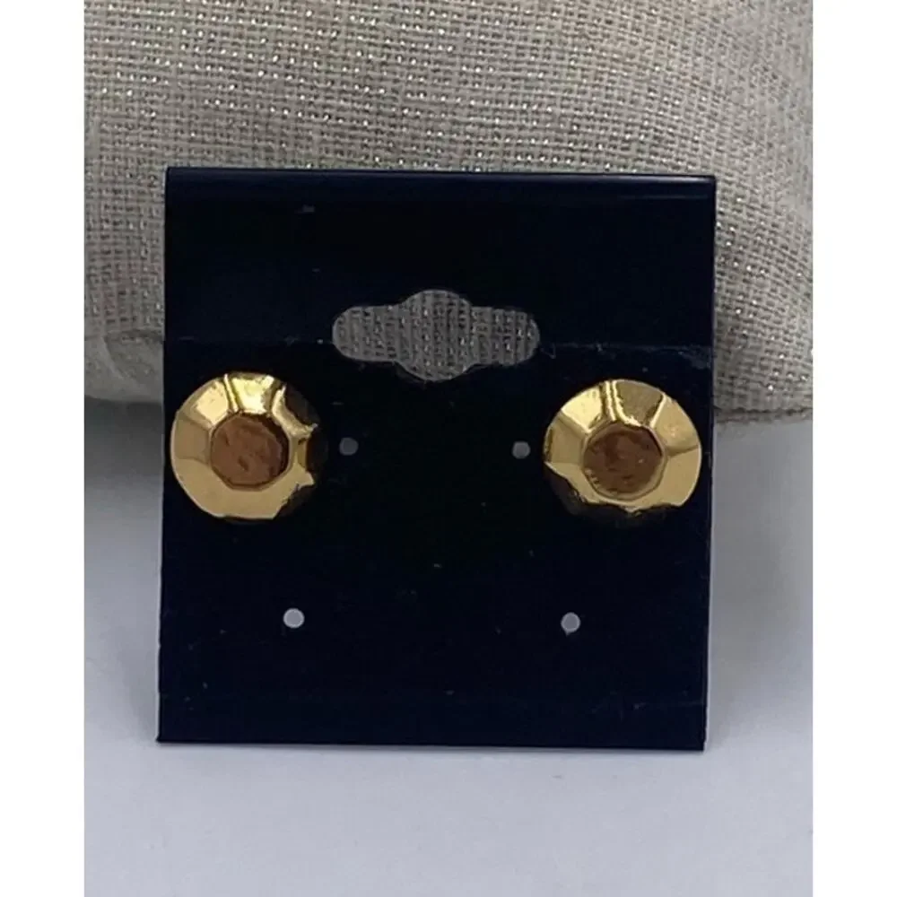 Kate Spade Gold‎ Plated Octagon Stud Earrings 10mm